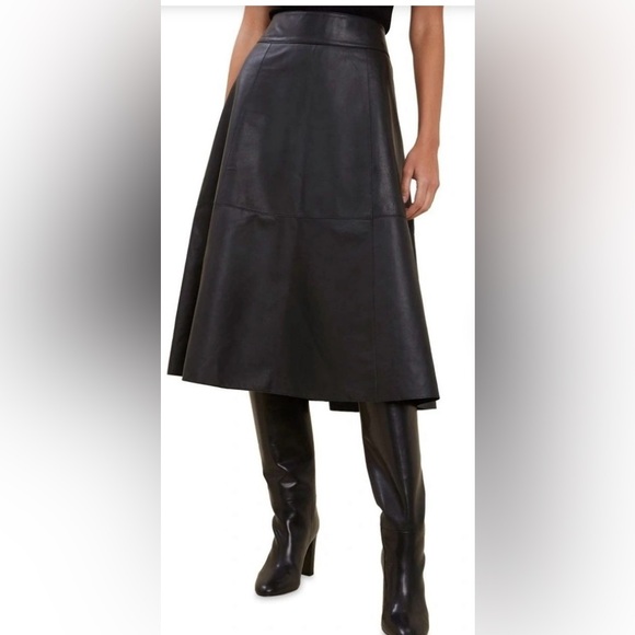 Seed Heritage leather skirt. Size 10 Australian (6 us) worn once but too big. - Picture 3 of 4
